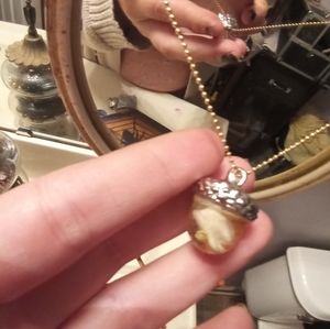 Resin Acorn with tooth and flowers